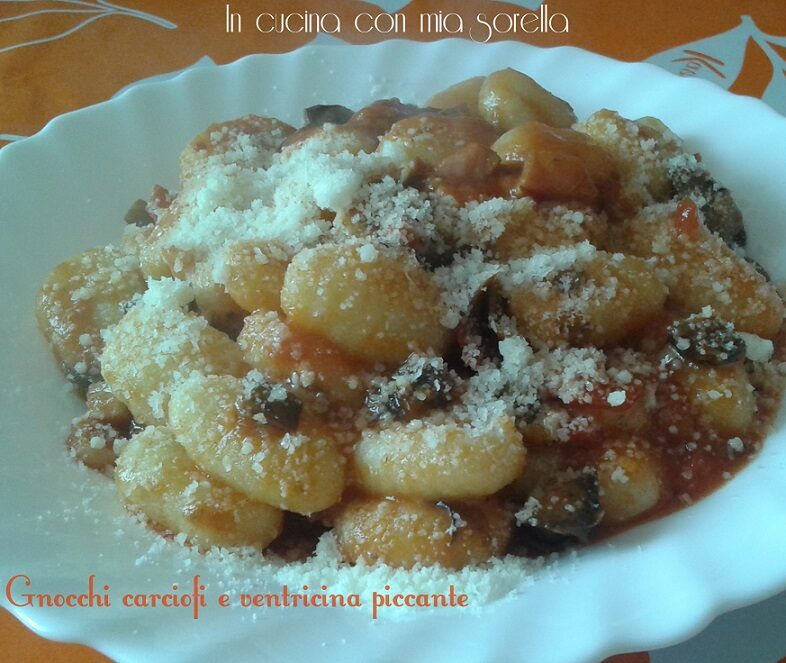 Gnocchi carciofi e ventricina piccante
