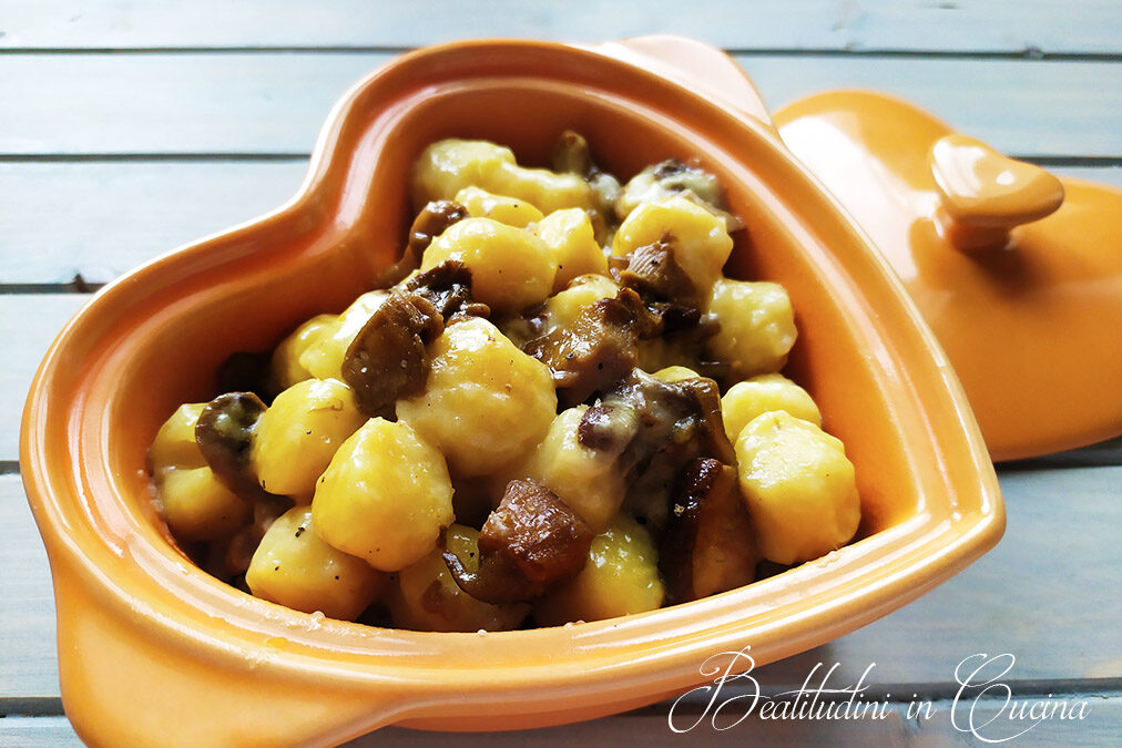 Gnocchi con porcini e taleggio