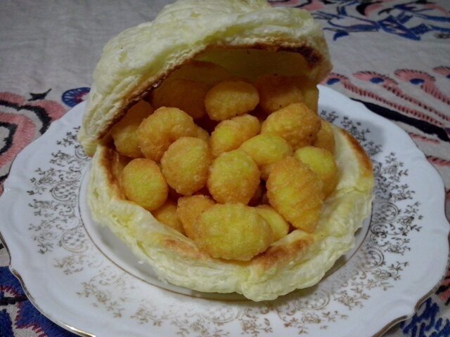Gnocchi di pasta di pane fritti