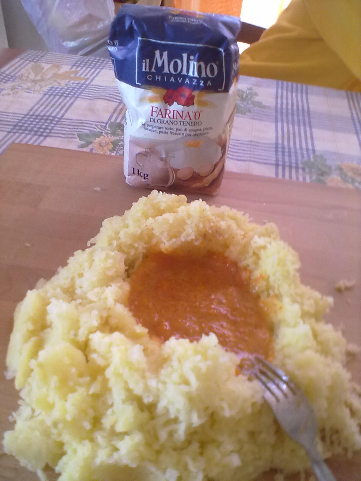 Gnocchi di patate e zucca al sugo di spuntature