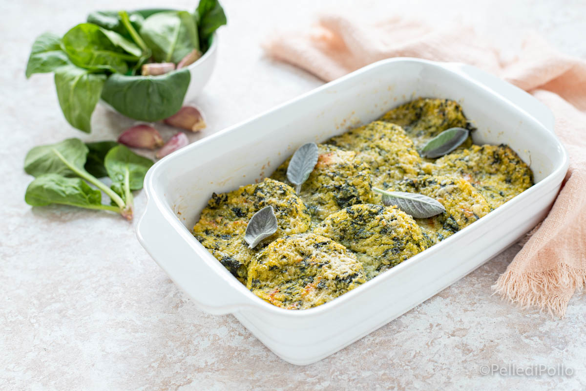Gnocchi di polenta con erbette gratinati