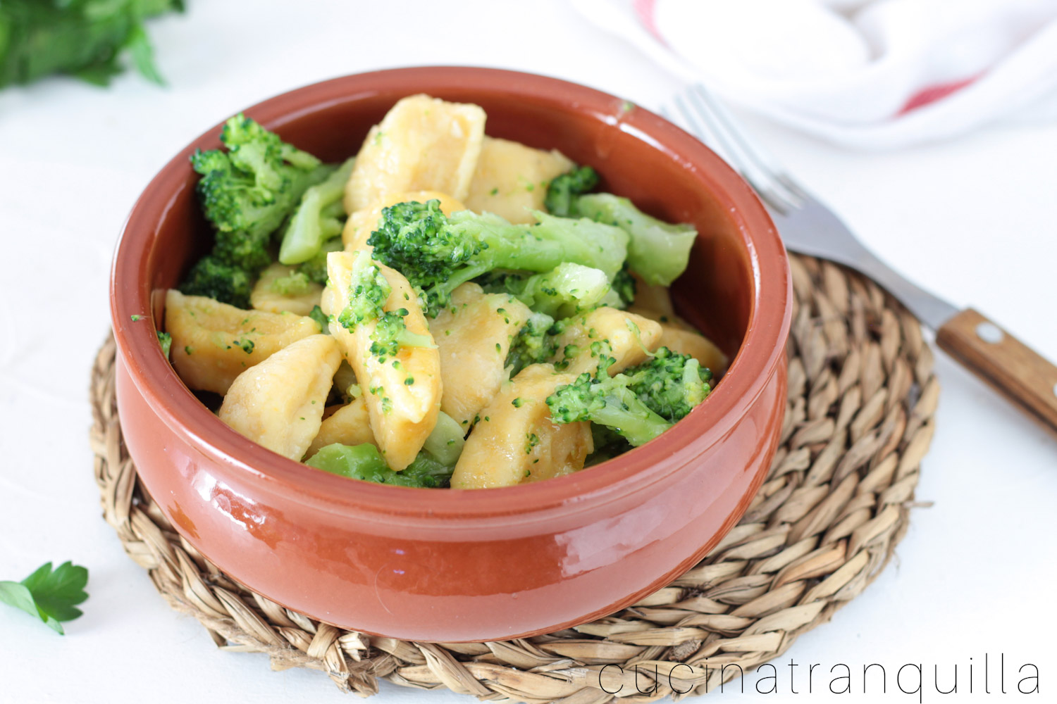 Gnocchi di zucca con broccoli