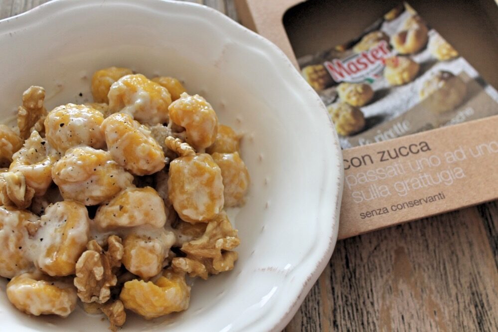 Gnocchi master mamma emma con zucca alla crema di taleggio e noci