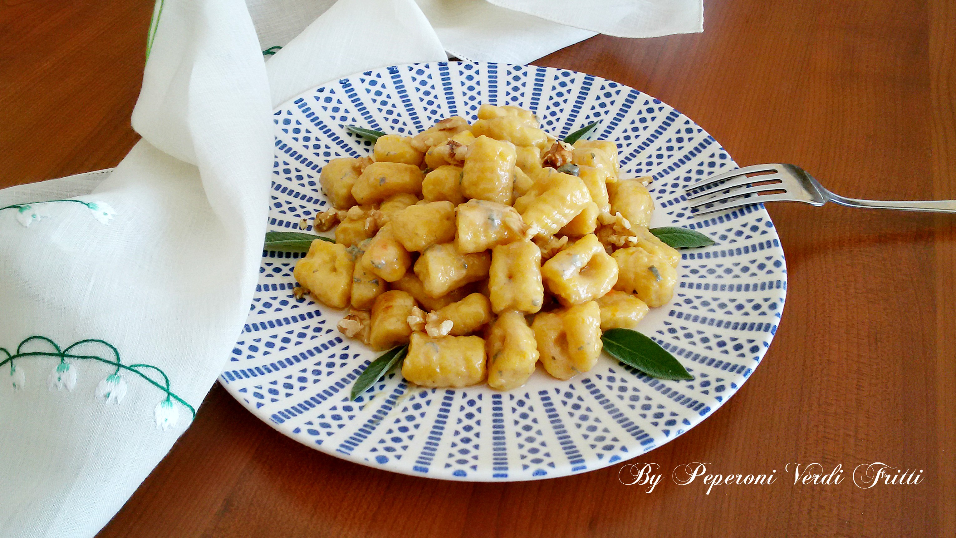 Gnocchi ricotta e zucca al gorgonzola e noci