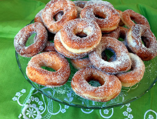 Graffe fritte con pasta madre