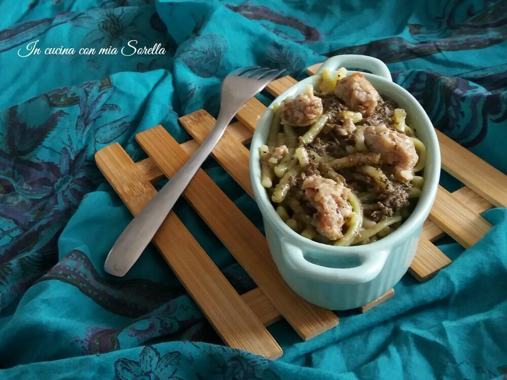 Gramigna con salsiccia e tartufo estivo