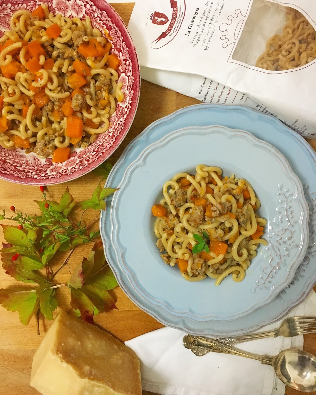 Gramigna zucca e salsiccia
