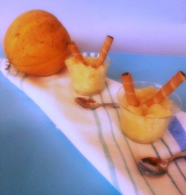 Granita al melone cantalupo detto anche di pane