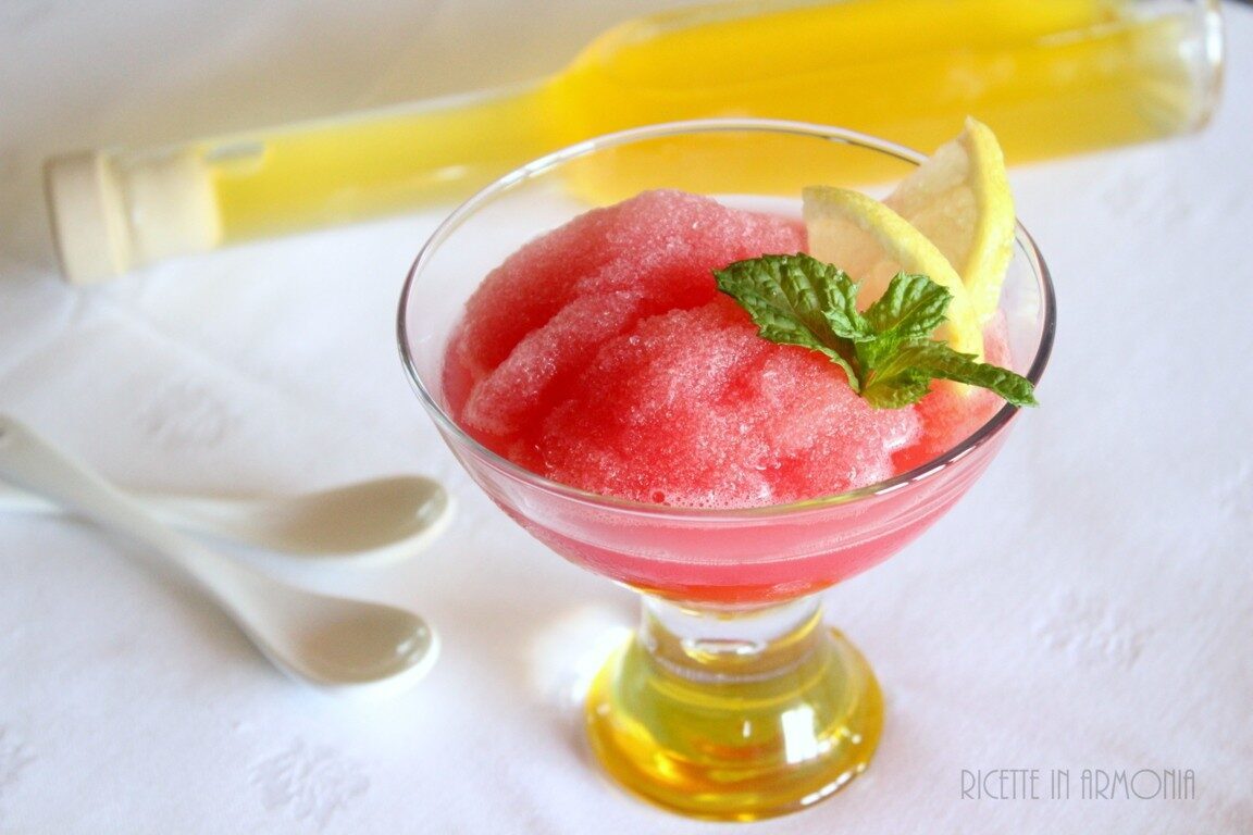 Granita alcolica di cocomero e vodka