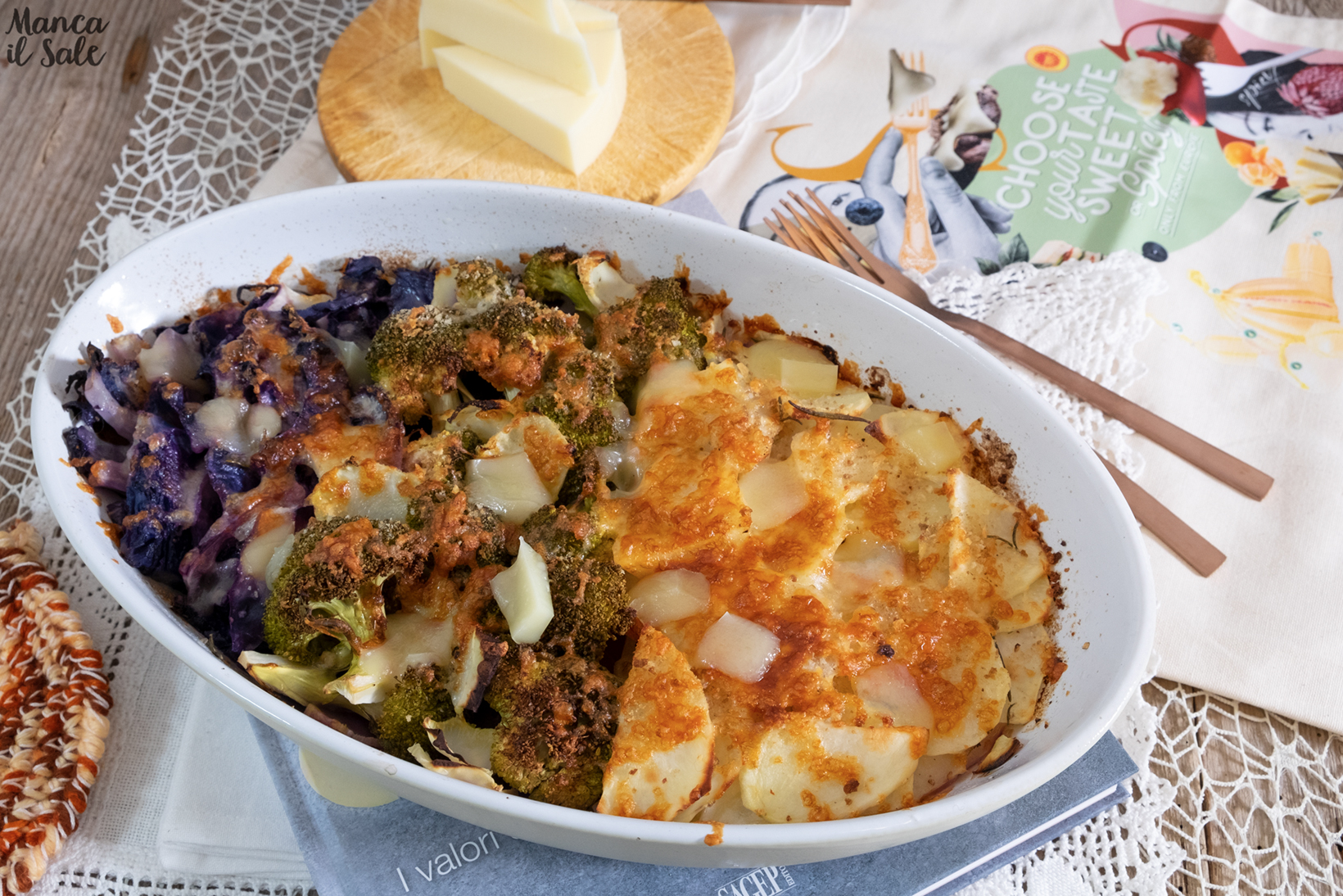 Gratin di verdure con provolone valpadana dop