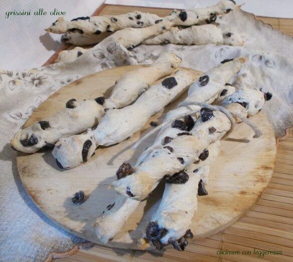 Grissini alle olive – lievito madre