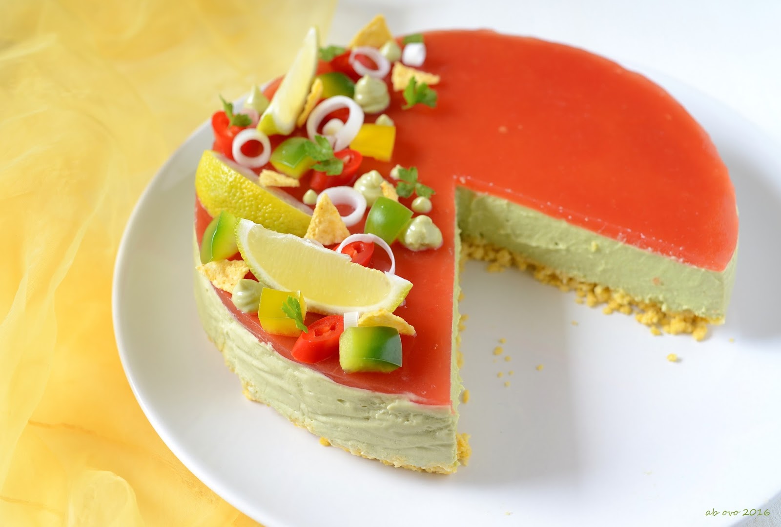 Guacamole cheesecake