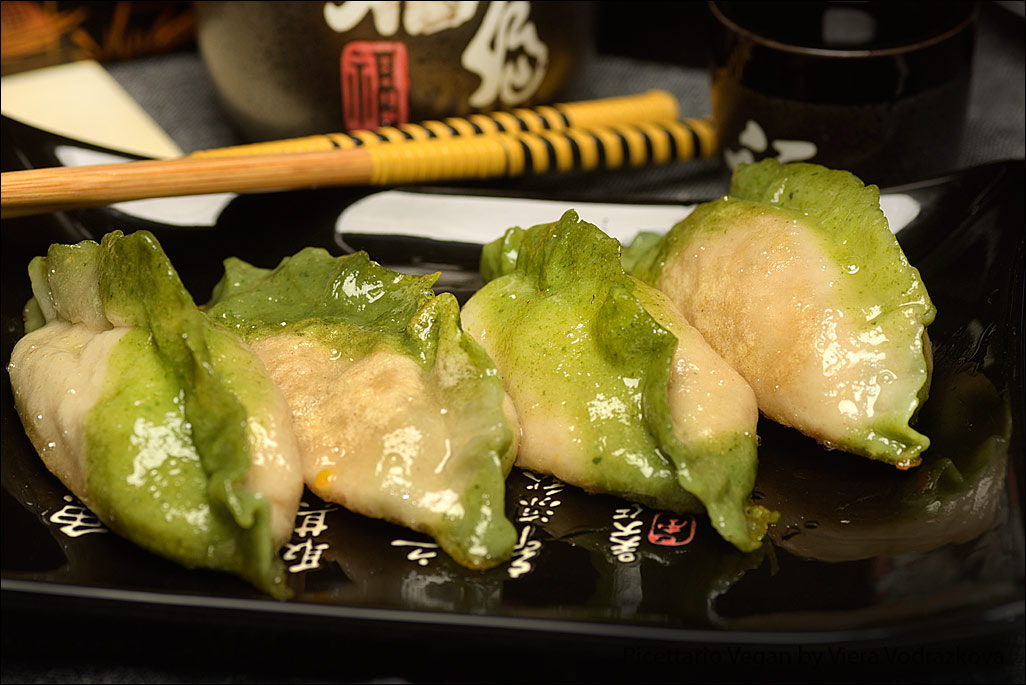 Gyoza bicolore troppo buoni e un pò brutti