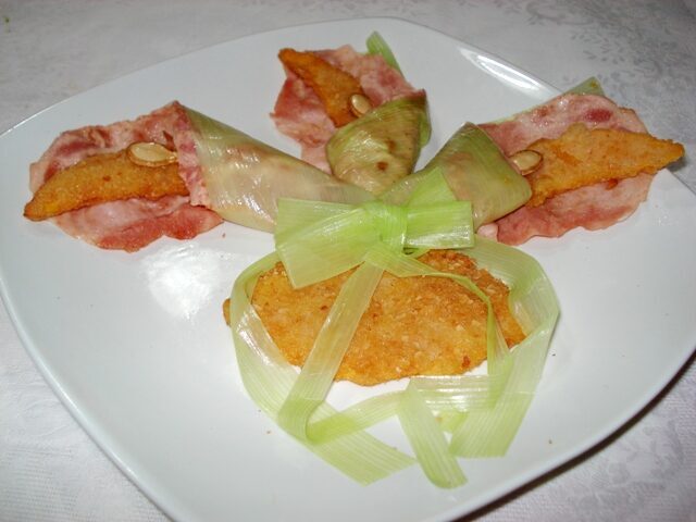 Halloween ? abbracci di zucca con prosciutto (per 4)
