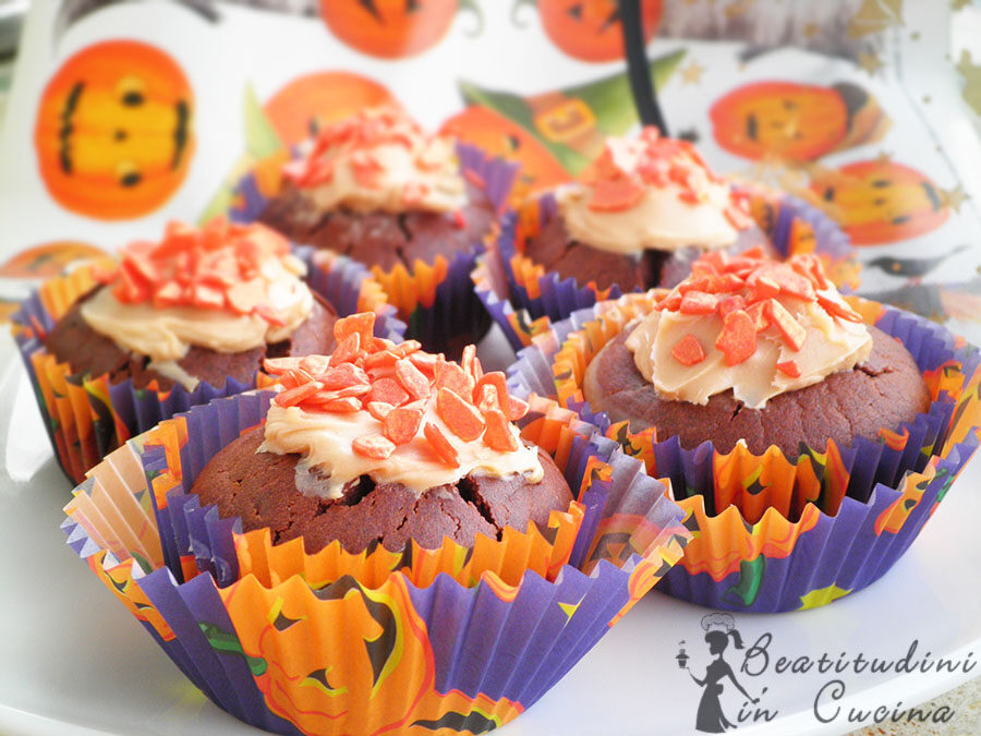 Halloween cupcake al cioccolato