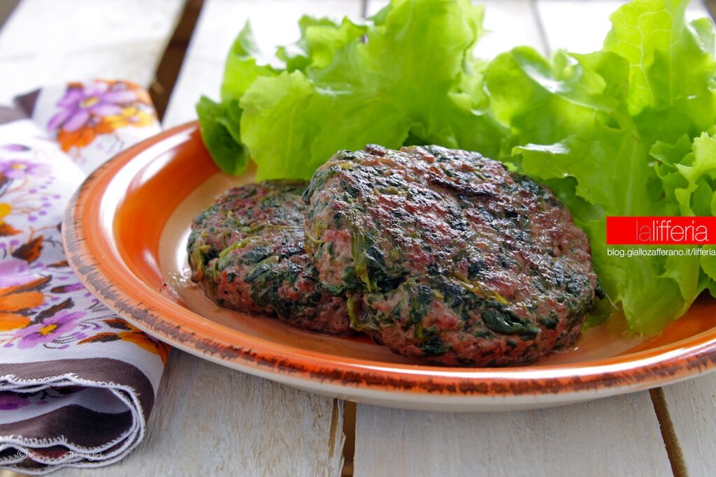 Hamburger con spinaci senza uova