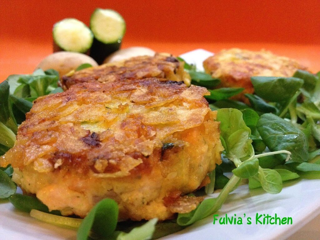 Hamburger croccanti di salmone