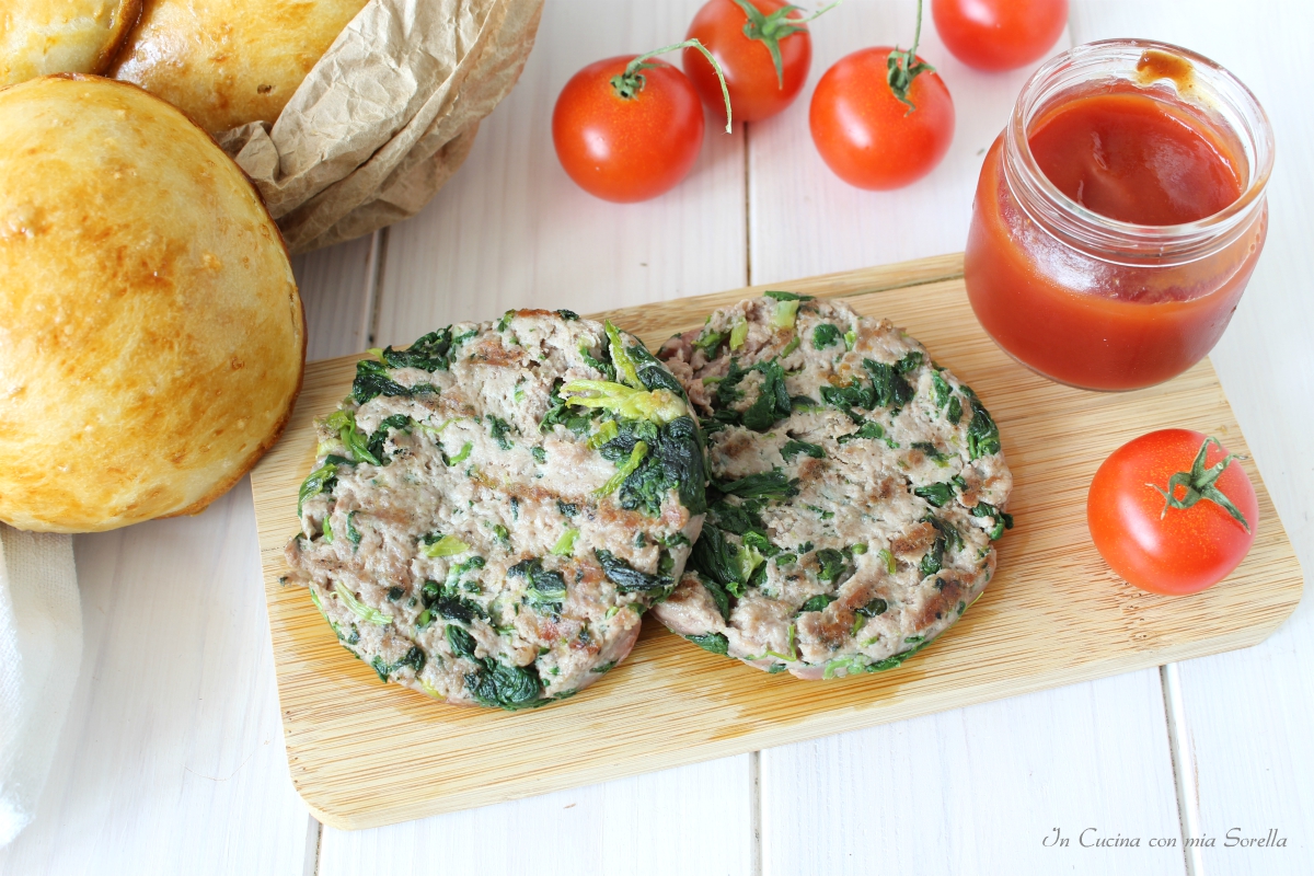 Hamburger di carne e bietola