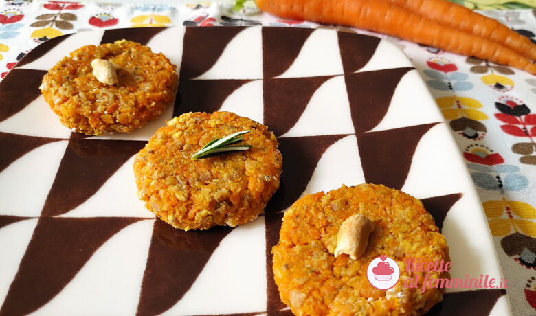 Hamburger di carote e arachidi vegan bimby