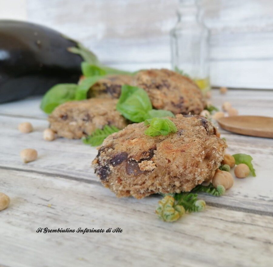 Hamburger di melanzane e ceci