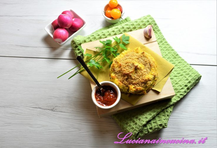 Hamburger di pesce e verdure
