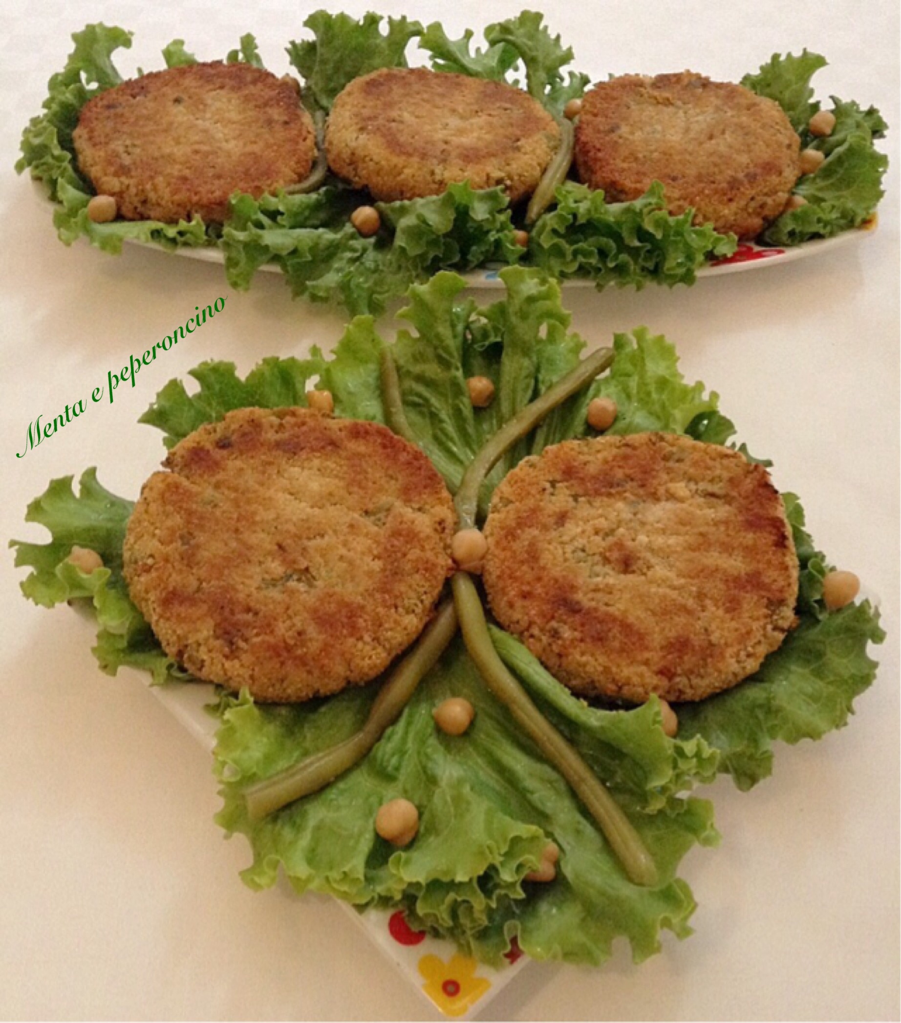 Hamburger di quinoa con fagiolini