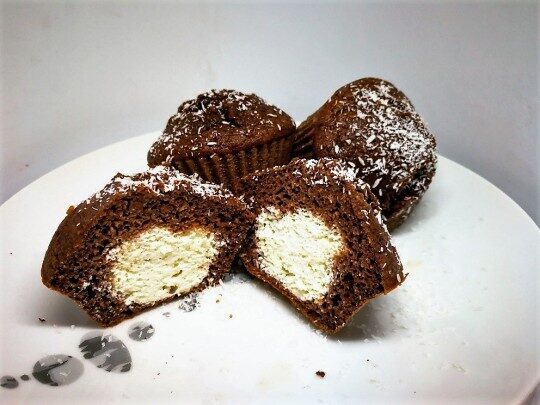 Heart coconut muffin