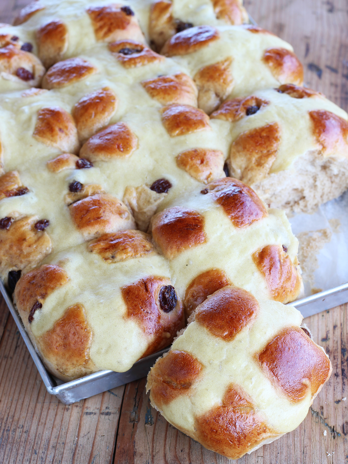 Hot cross buns all’uvetta