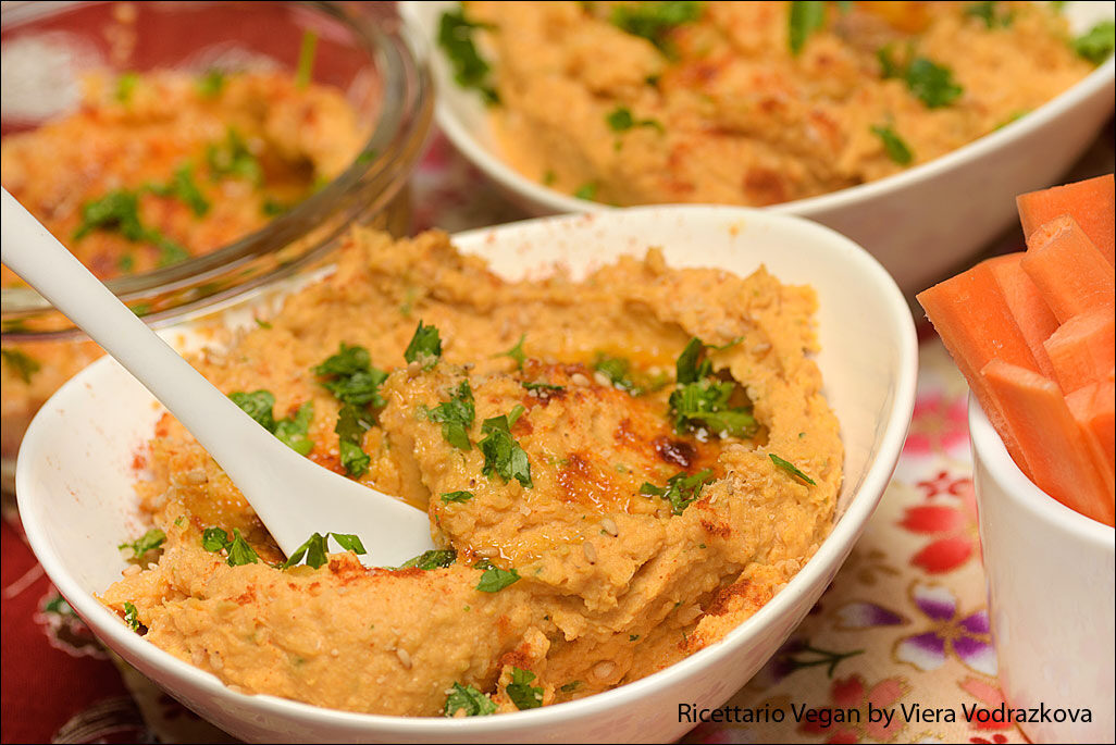 Hummus di batate arancioni dolci senza glutine