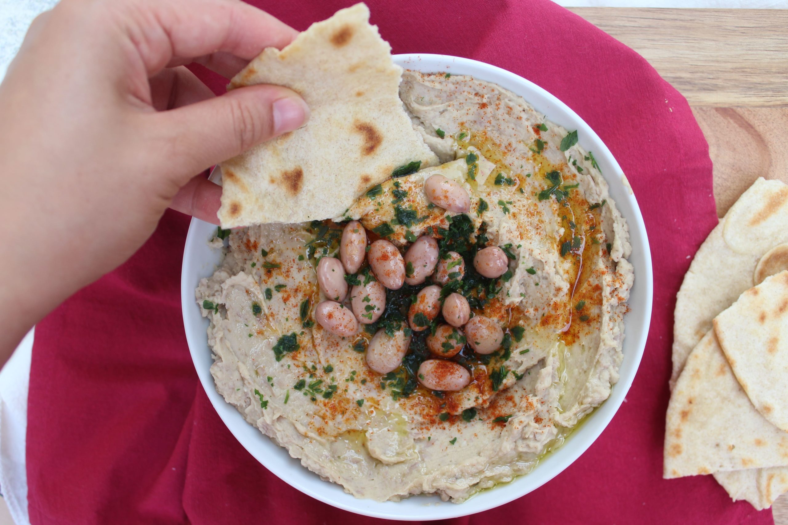 Hummus di fagioli e melanzane