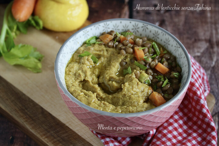 Hummus di lenticchie senza tahina