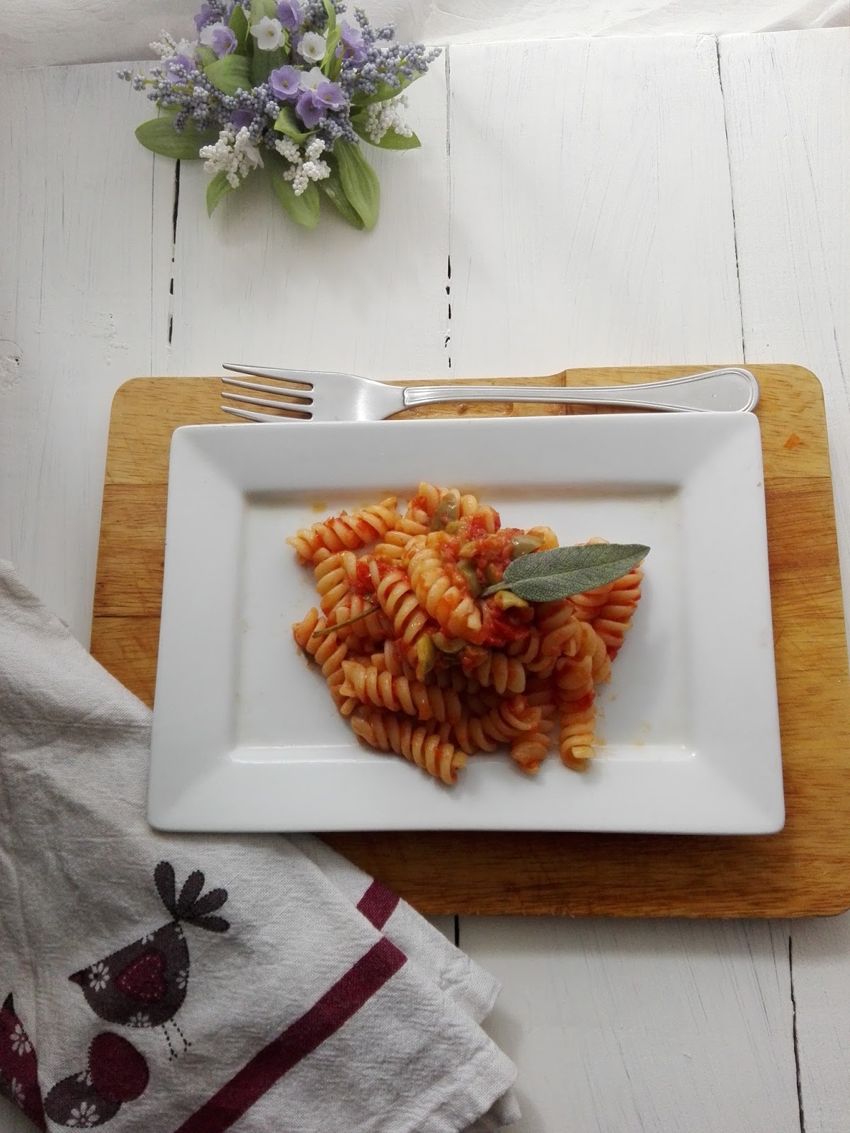 I fusilli in caponata…senza melanzane