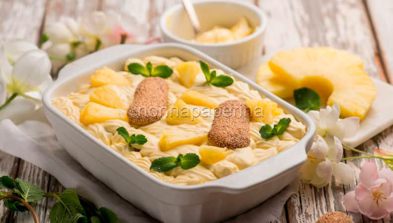 Il goloso e fresco tiramisù all’ananas, un dessert che fa gola a tutti