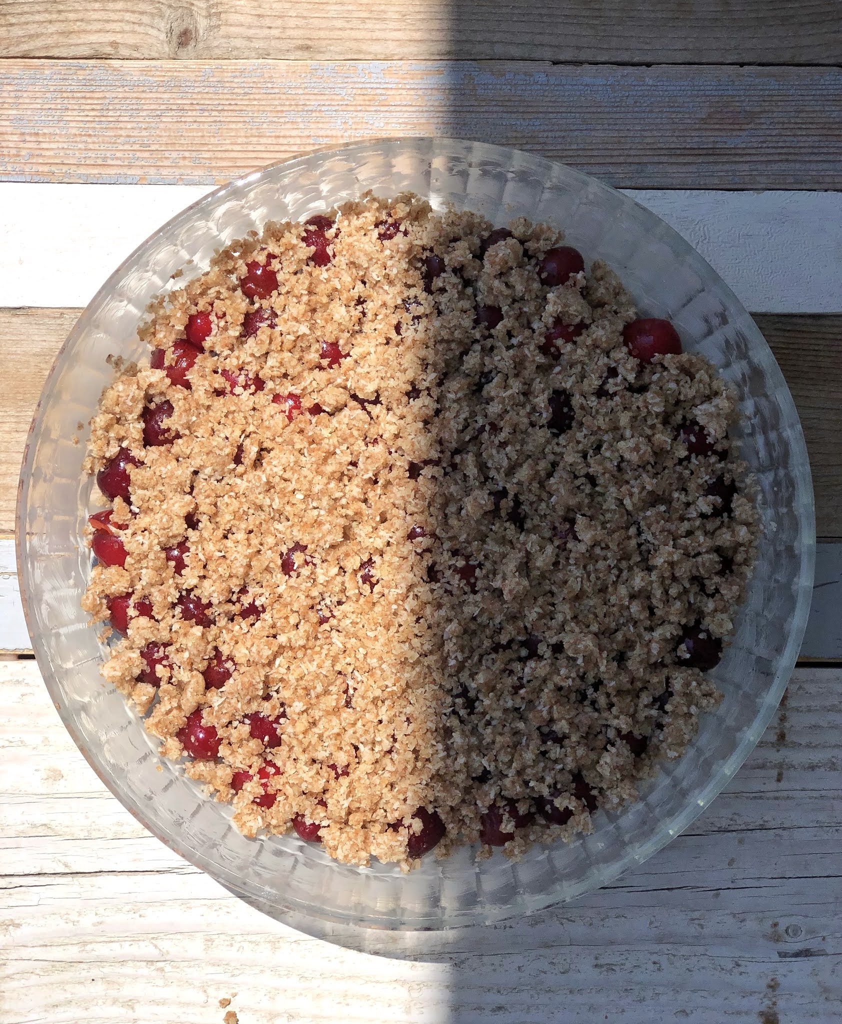 Il mio crumble di ciliegie