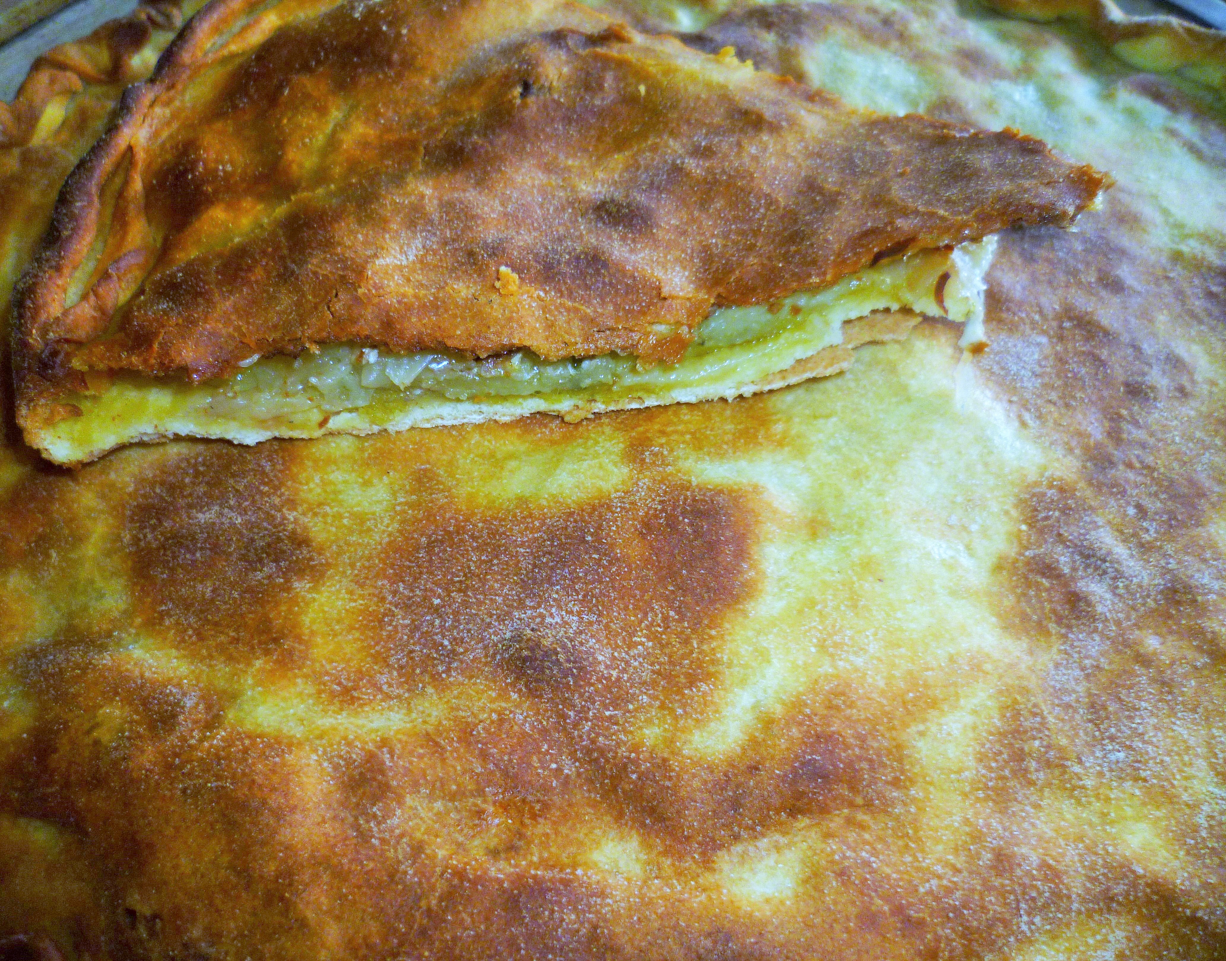 Impanata con patate e alici