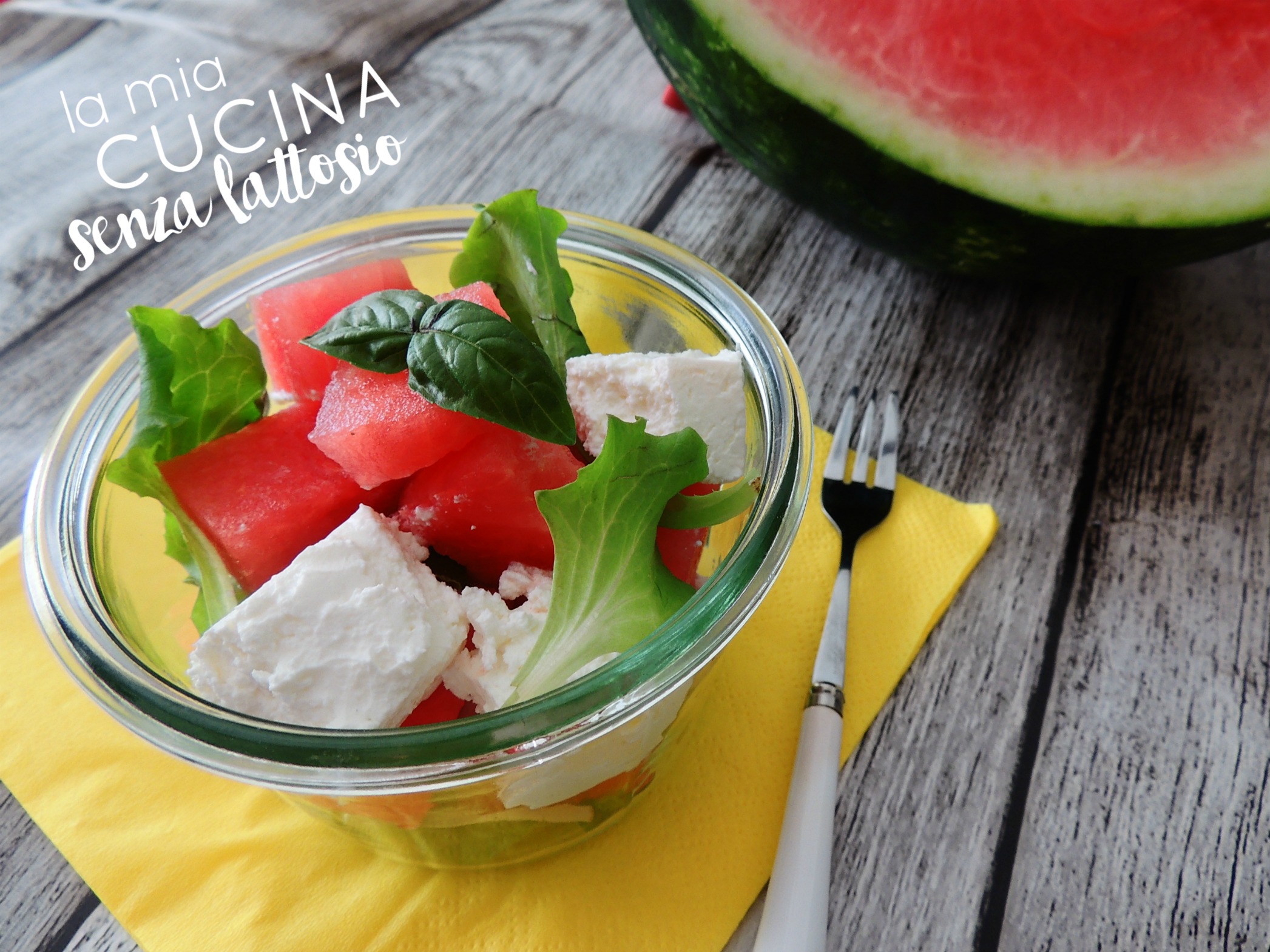 Insalata anguria e robiola – senza lattosio