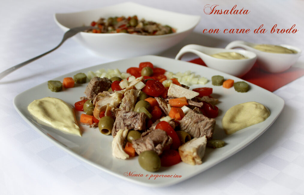 Insalata con carne da brodo