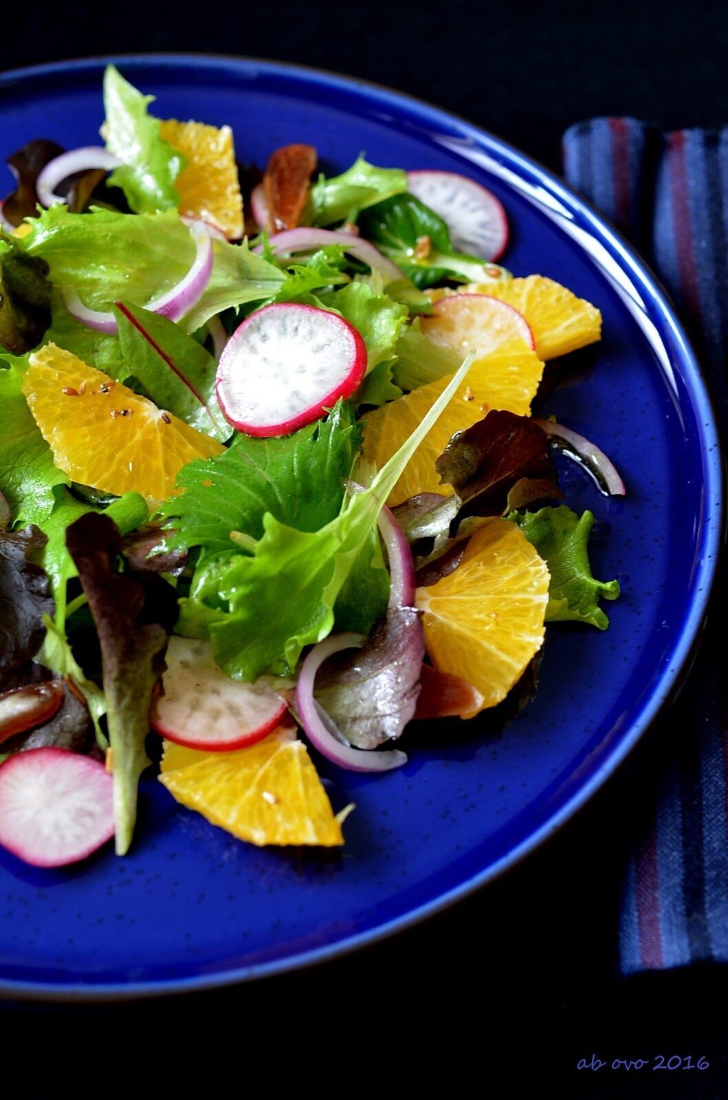 Insalata di arance, rucola e datteri