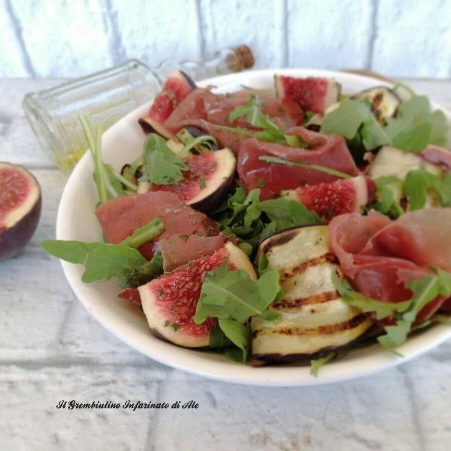 Insalata di bresaola melanzane e fichi
