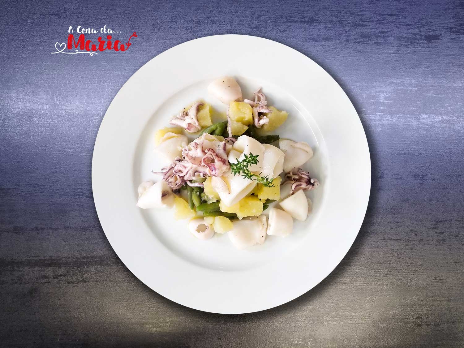 Insalata di calamari, fagiolini e patate 