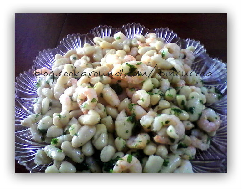 Insalata di cannellini e gamberetti