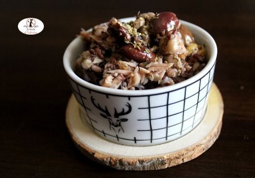 Insalata di cereali, filetti di tonno e olive taggiasche super rapida