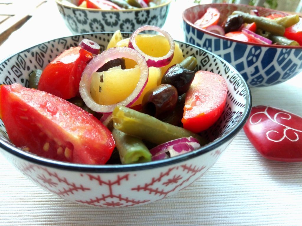 INSALATA DI FAGIOLINI PATATE E POMODORINI