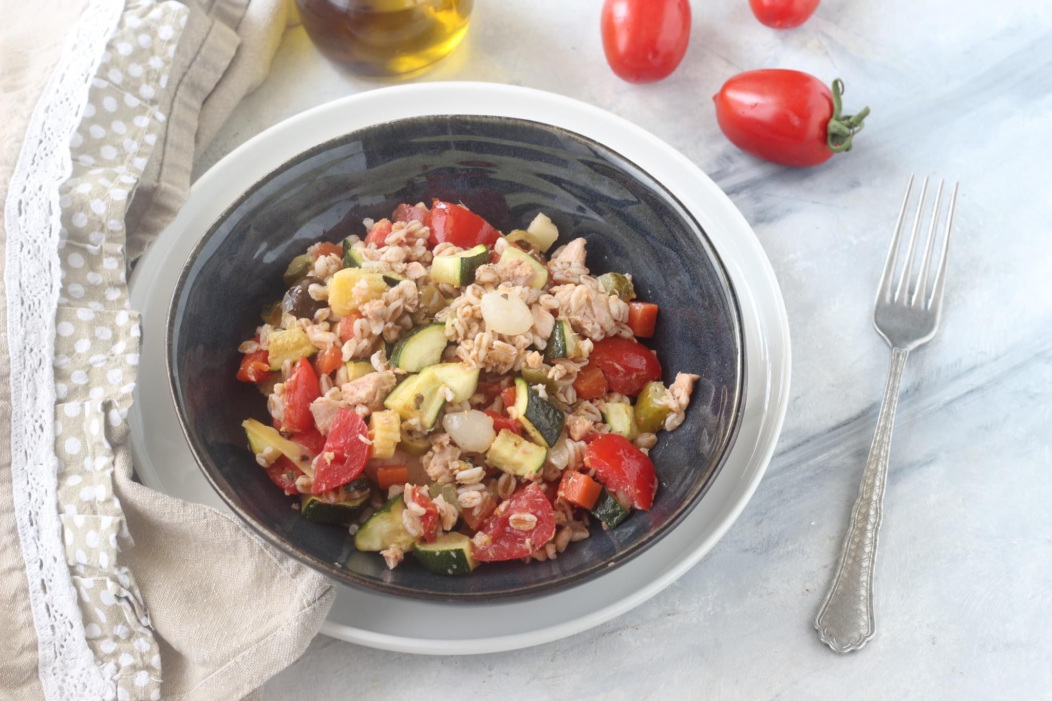 Insalata di farro con verdure