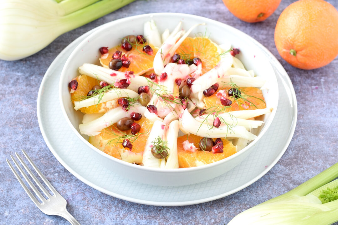 Insalata di finocchi arance e melagrana