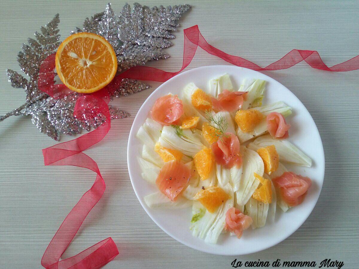 Insalata di finocchi arancia e salmone
