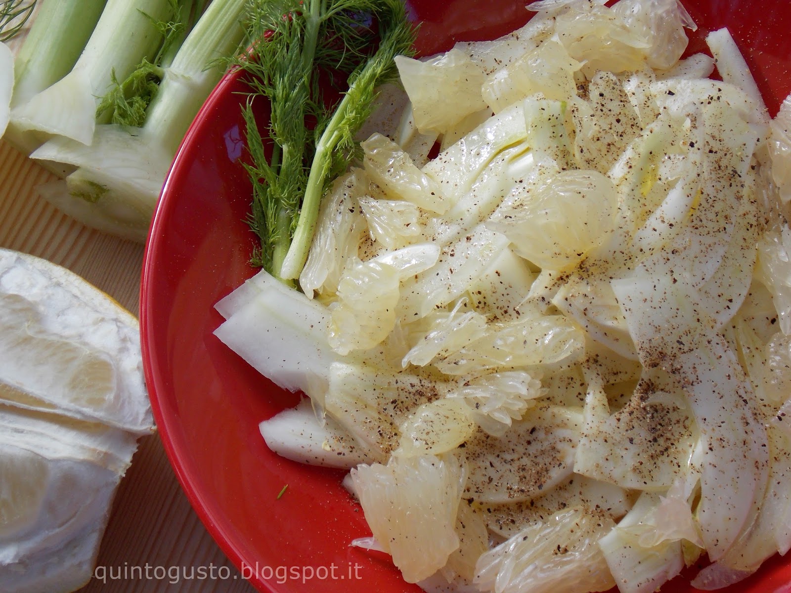 Insalata di finocchi e pomelo