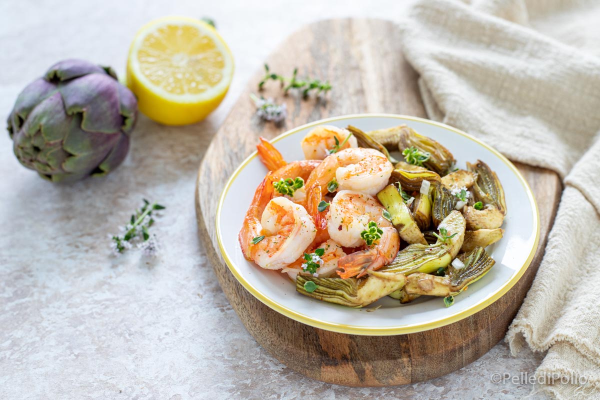 Insalata di gamberi e carciofi