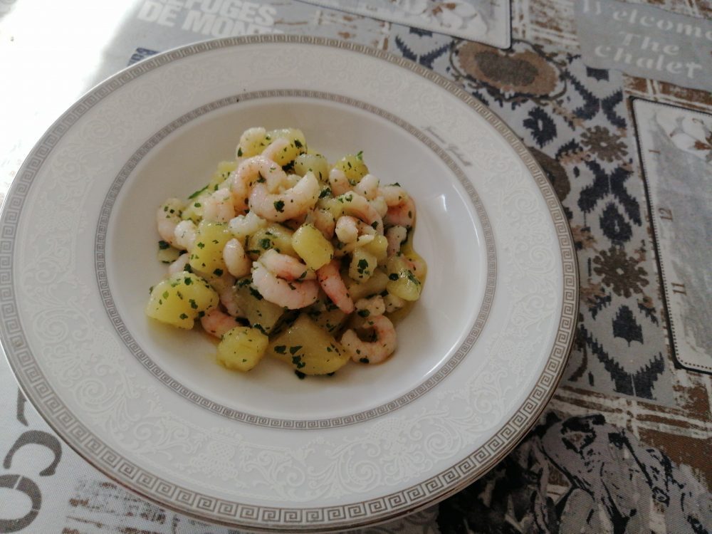 Insalata di gamberi e patate