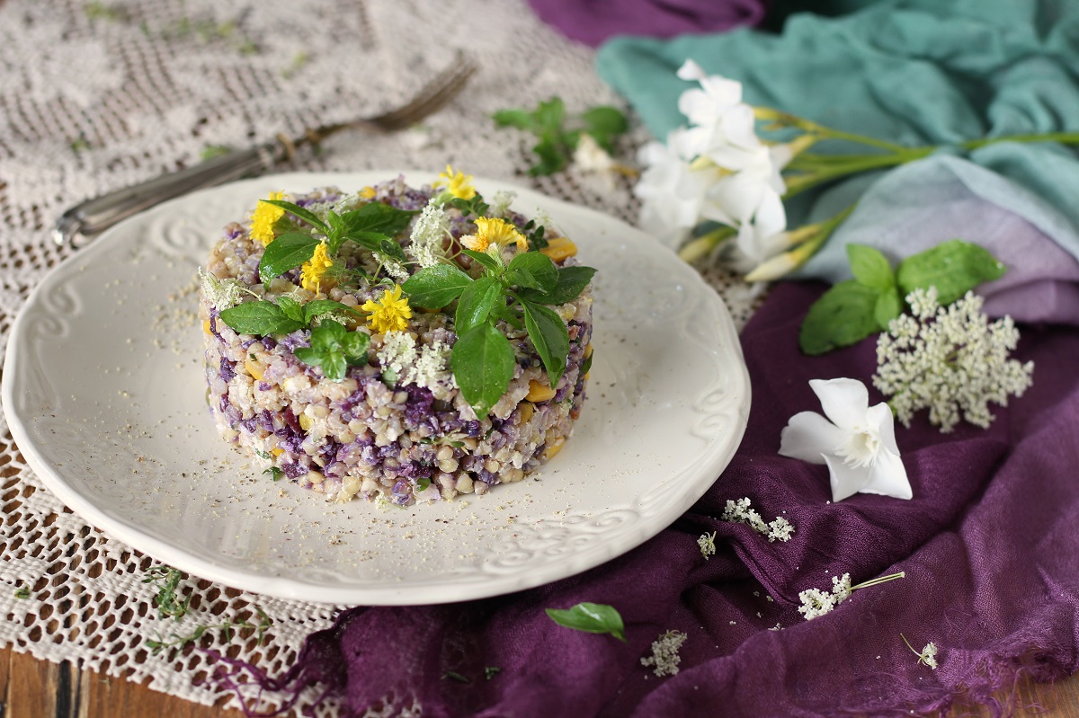 Insalata di grano saraceno e ricotta